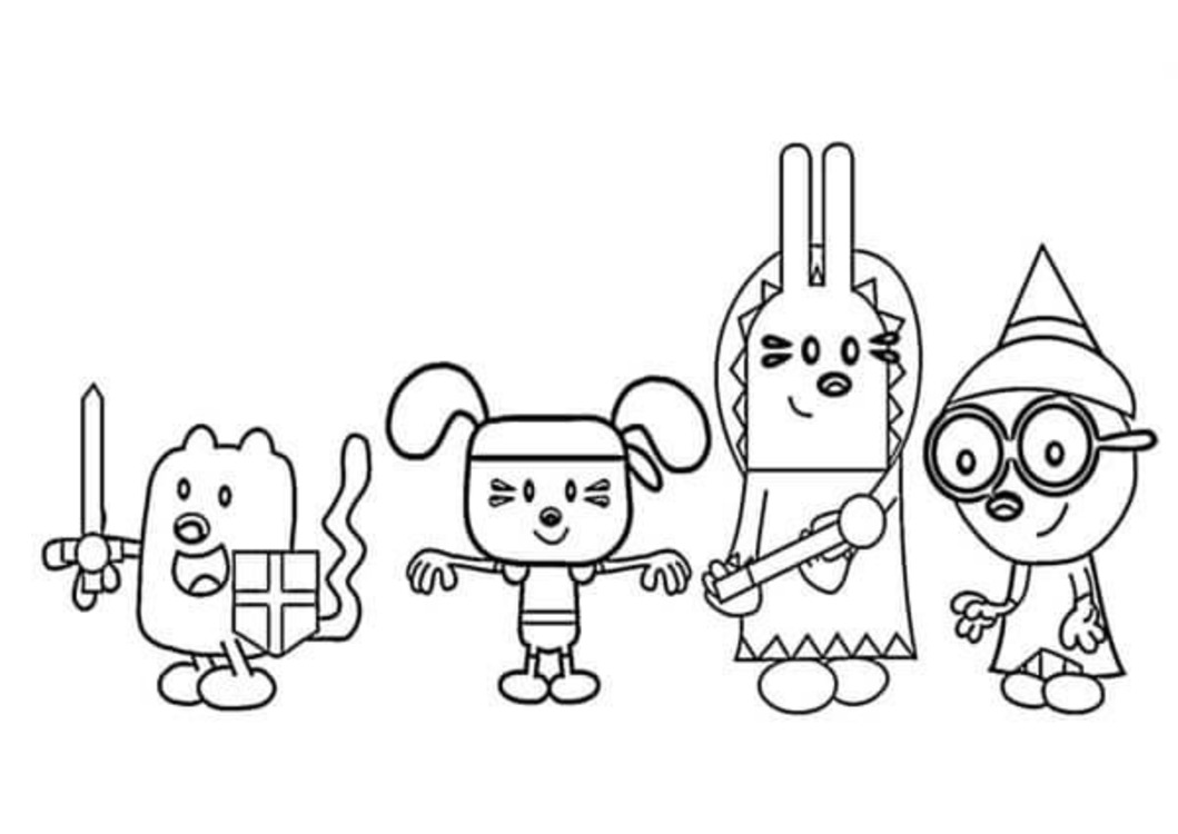 Kolorowanka Wow Wow Wubbzy bezpłatny wydruku podstawowy