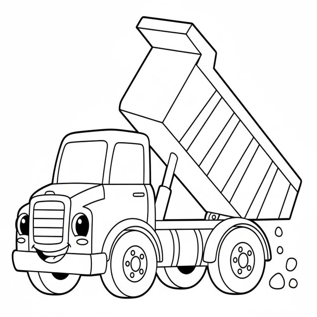 Kolorowanka Wywrotka wydruku