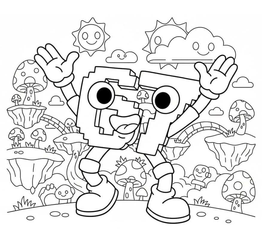 Kolorowanka 67 Brainrot bezpłatny dla dzieci