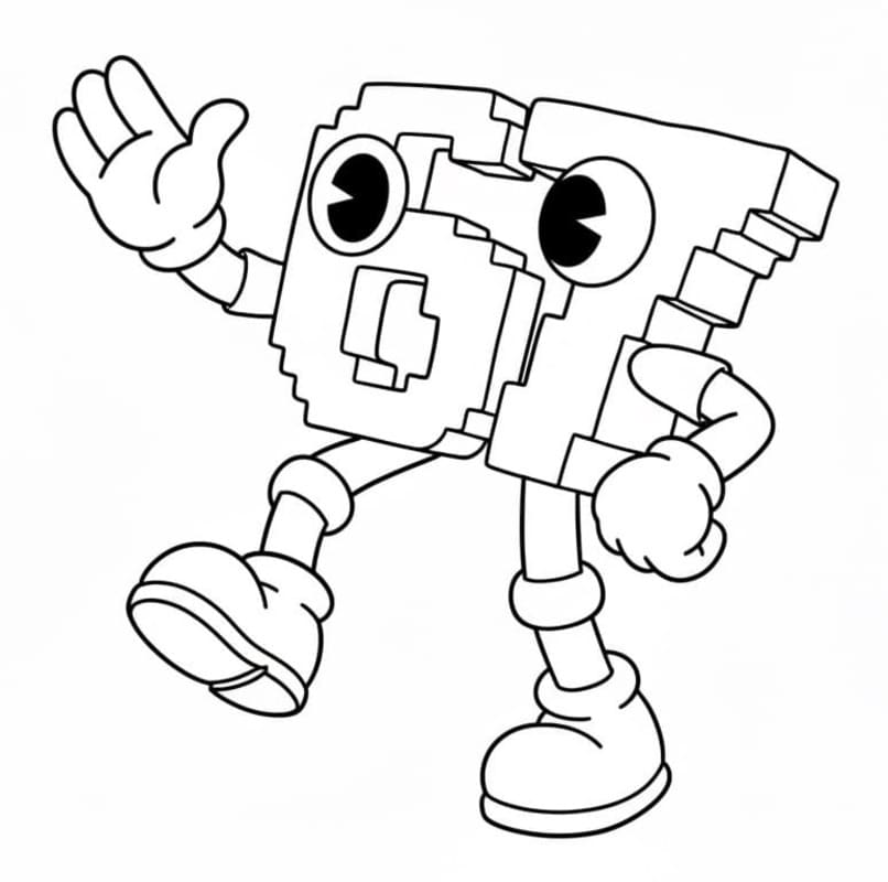 Kolorowanka 67 Brainrot wydruku prosty