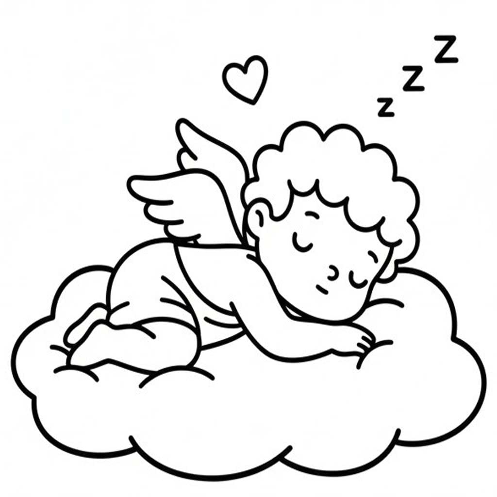 Kolorowanka Amorek bezpłatny wydruku