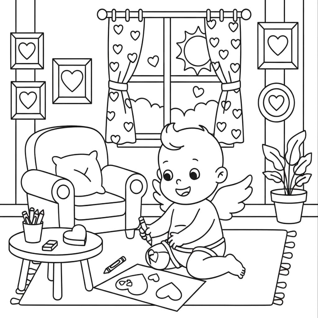 Kolorowanka Amorek bezpłatny