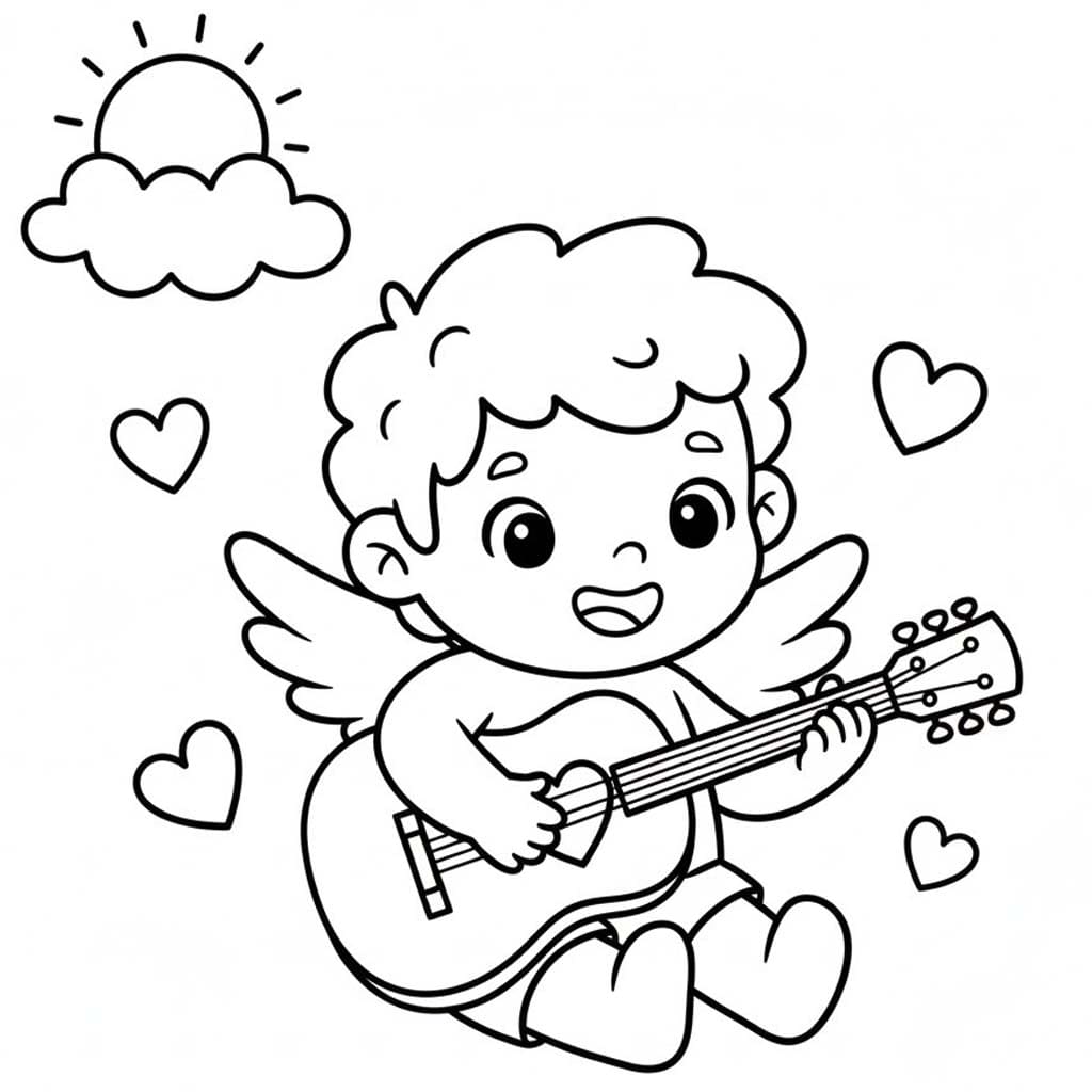 Kolorowanka Amorek wydruku