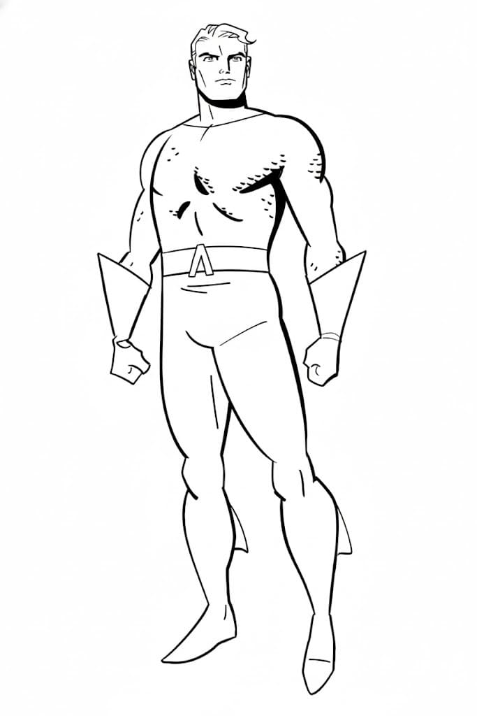 Kolorowanka Aquaman bezpłatny dla dzieci