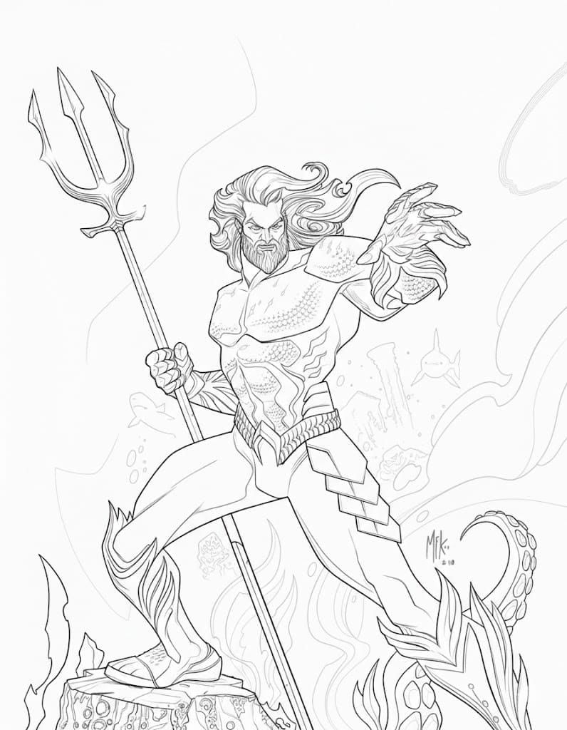 Kolorowanka Aquaman bezpłatny