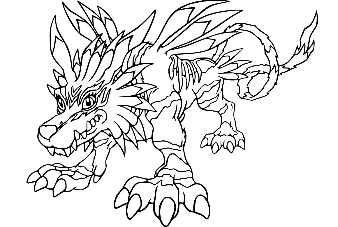 Kolorowanka Digimon bezpłatny podstawowy