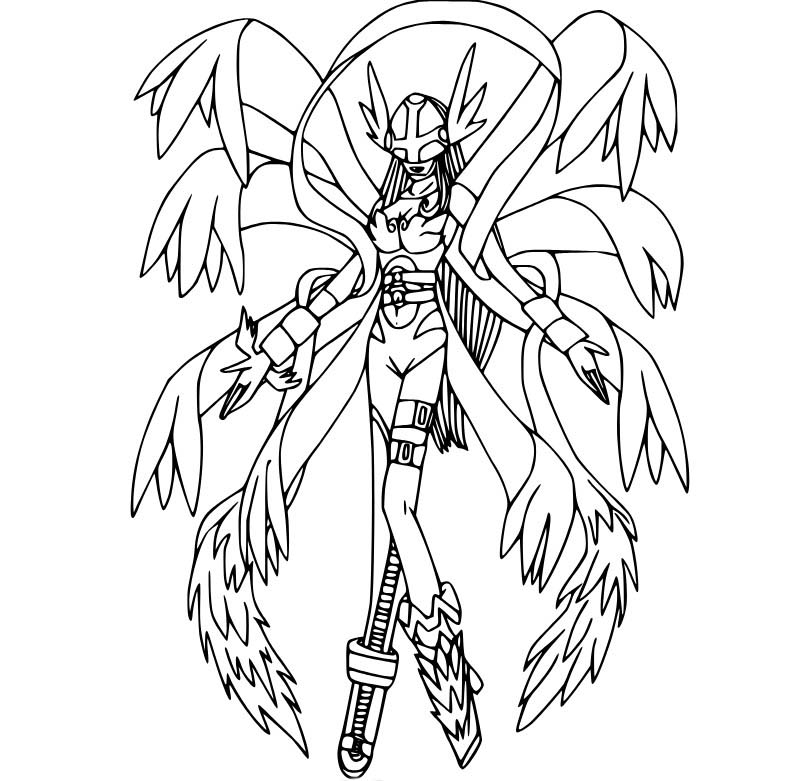 Kolorowanka Digimon bezpłatny wydruku dla dzieci