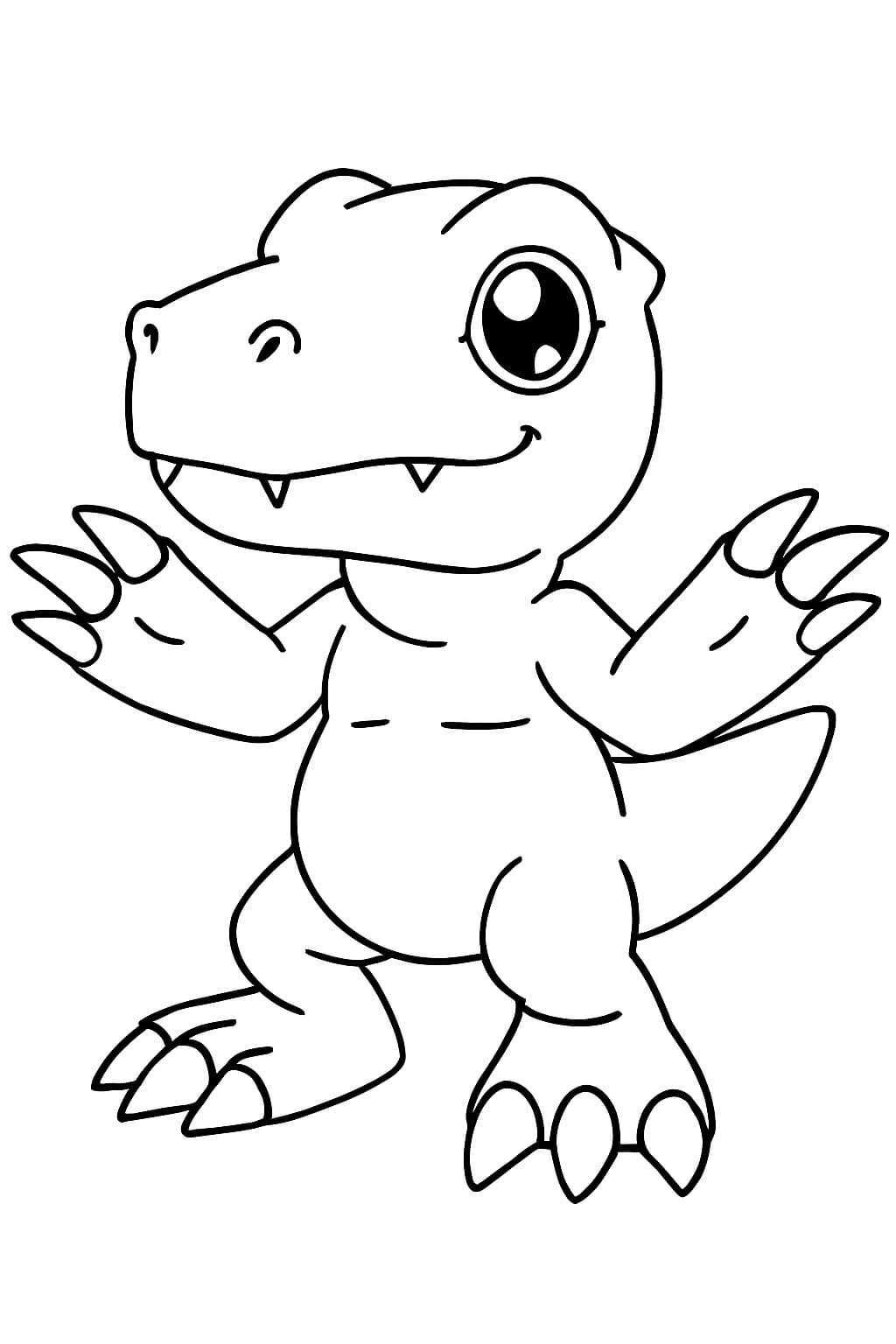 Kolorowanka Digimon bezpłatny wydruku podstawowy