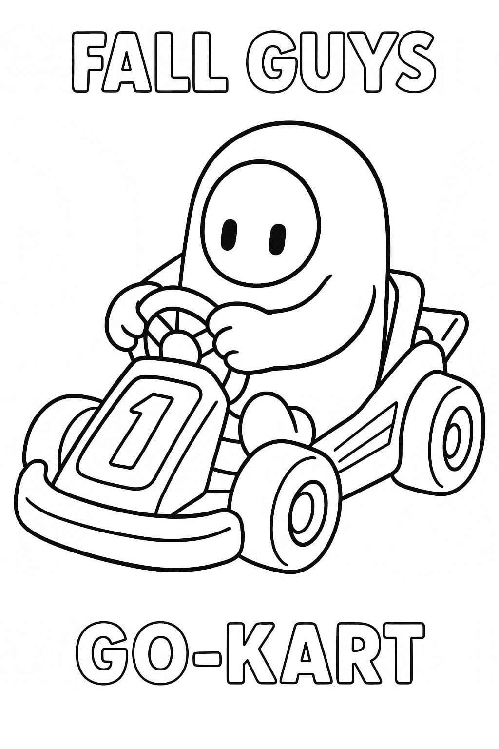 Kolorowanka Fall Guys bezpłatny łatwy