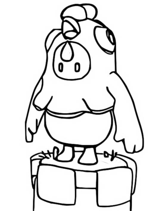 Kolorowanka Fall Guys bezpłatny