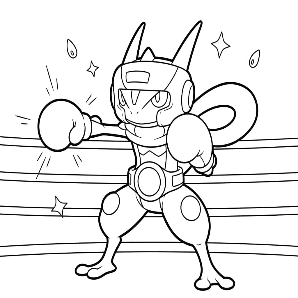 Kolorowanka Greninja bezpłatny prosty