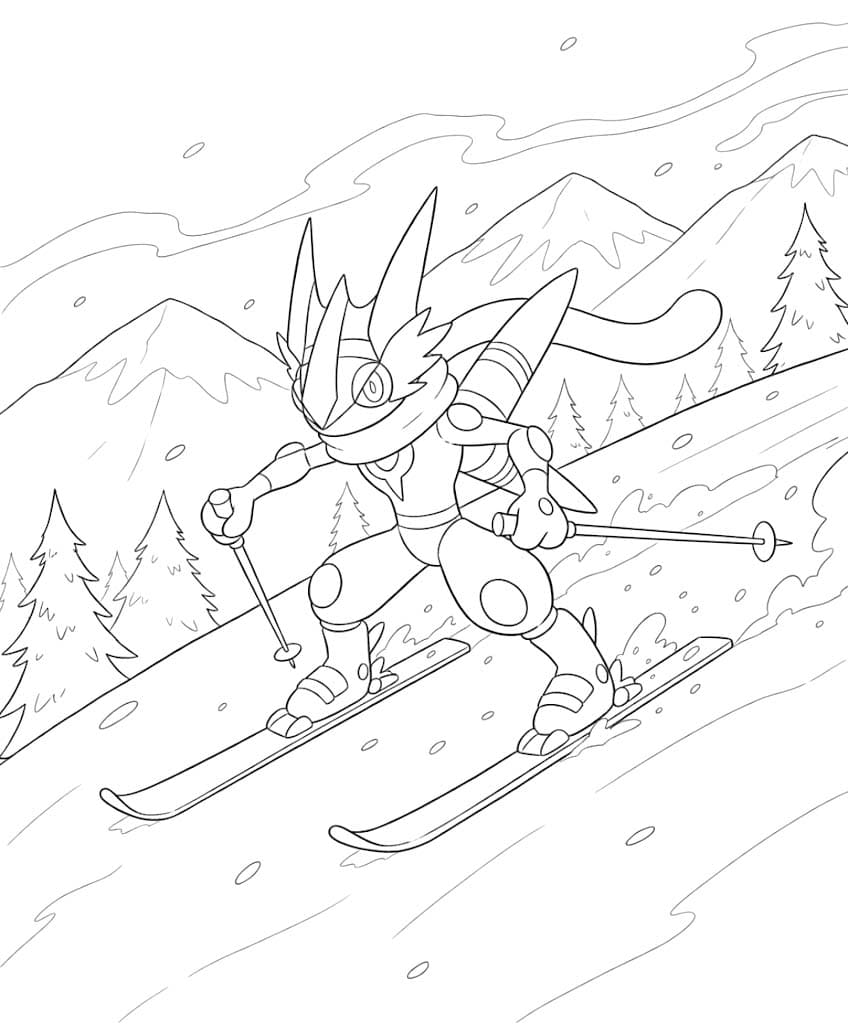 Kolorowanka Greninja bezpłatny