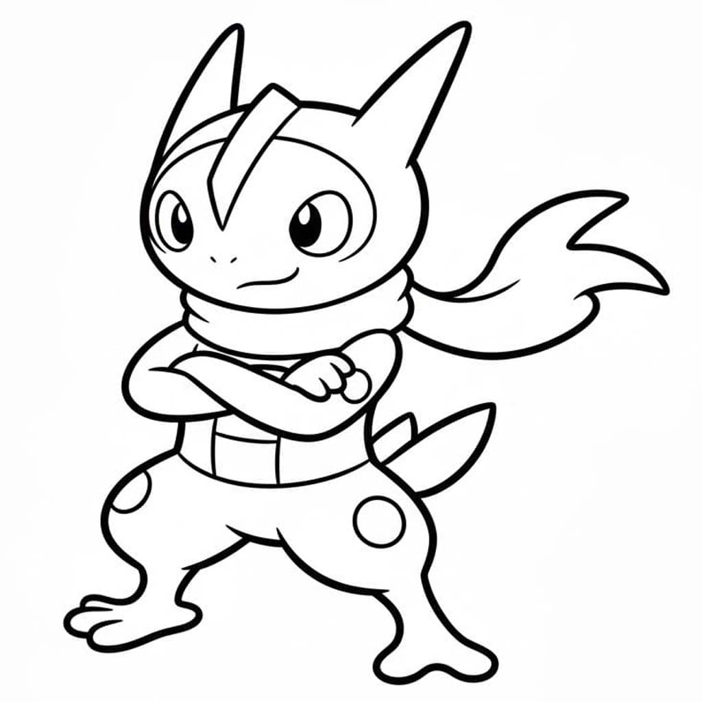 Kolorowanka Greninja dla dzieci