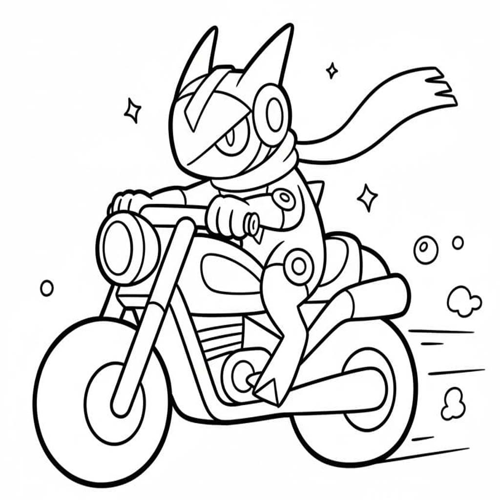 Kolorowanka Greninja wydruku prosty