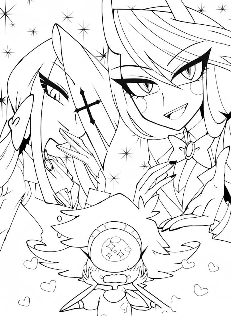 Kolorowanka Hazbin Hotel bezpłatny dla dzieci