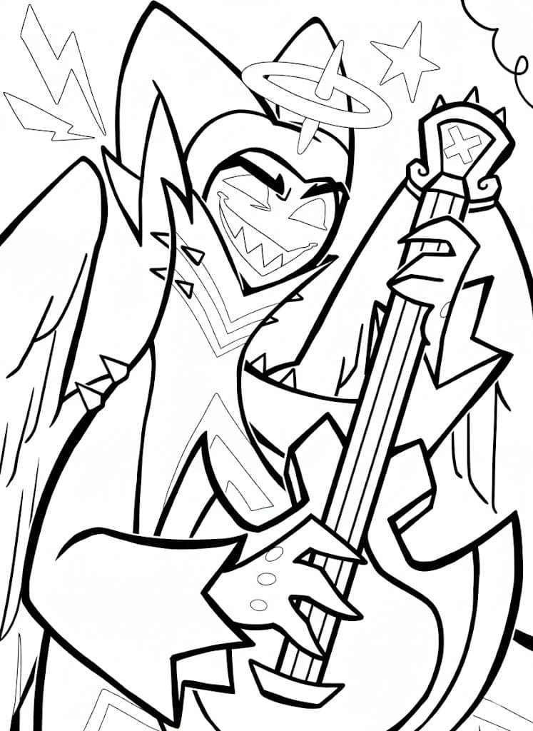 Kolorowanka Hazbin Hotel bezpłatny podstawowy