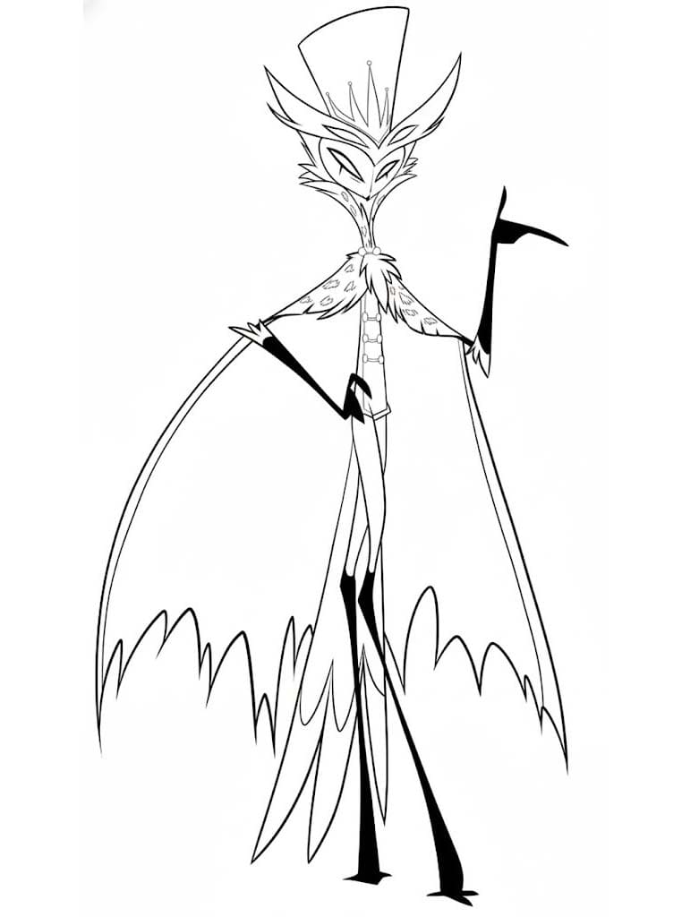 Kolorowanka Hazbin Hotel bezpłatny prosty