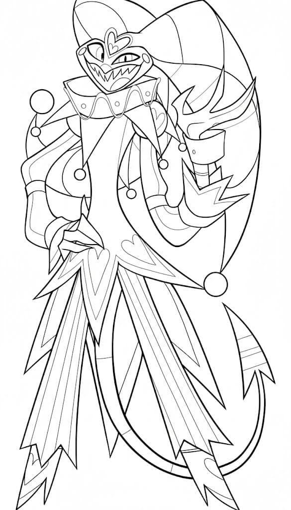 Kolorowanka Hazbin Hotel bezpłatny wydruku dla dzieci