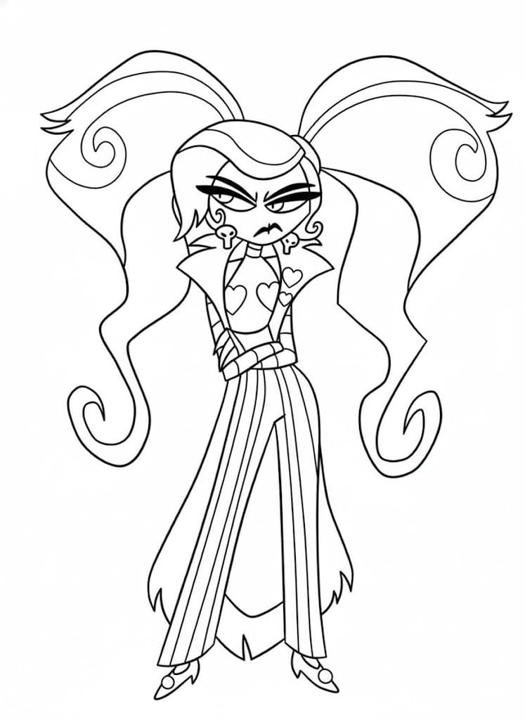 Kolorowanka Hazbin Hotel bezpłatny wydruku łatwy