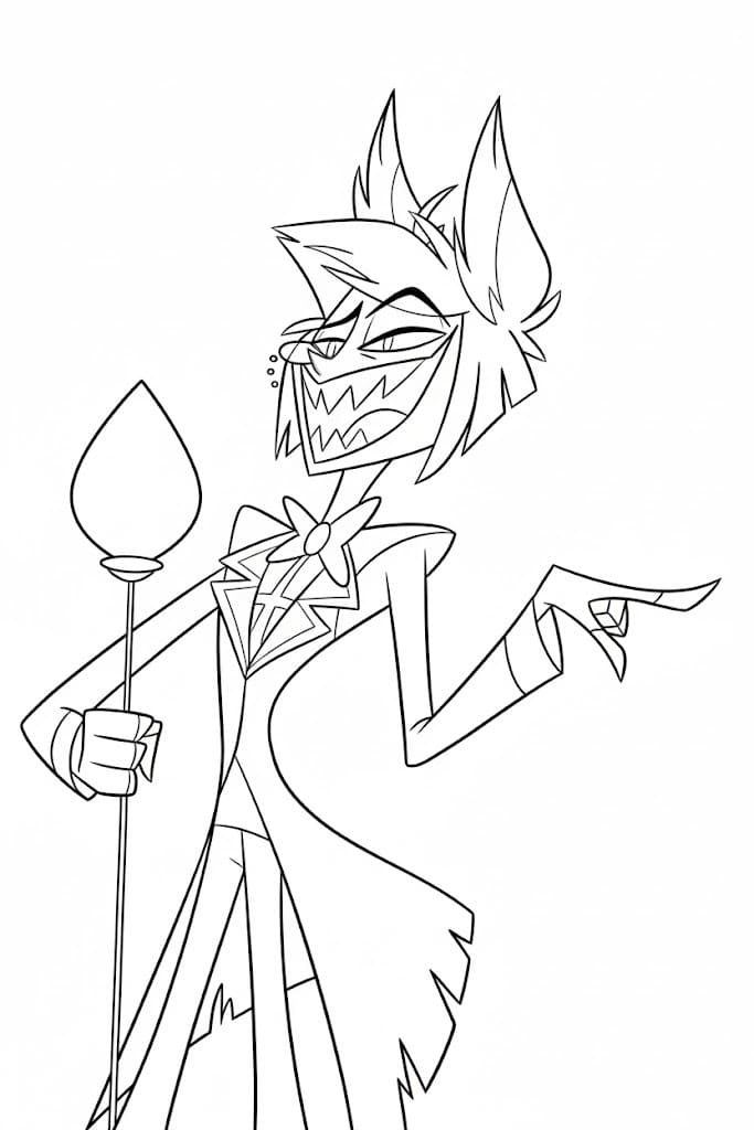 Kolorowanka Hazbin Hotel bezpłatny wydruku podstawowy