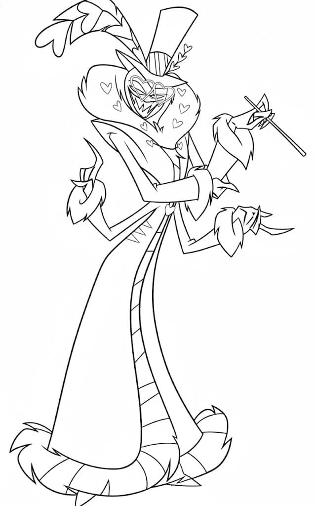 Kolorowanka Hazbin Hotel bezpłatny wydruku prosty