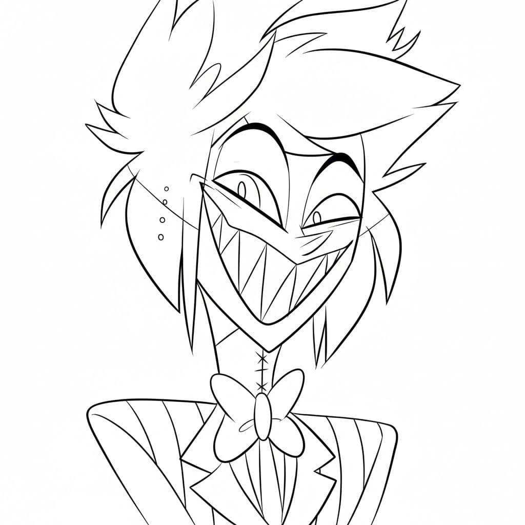 Kolorowanka Hazbin Hotel bezpłatny wydruku