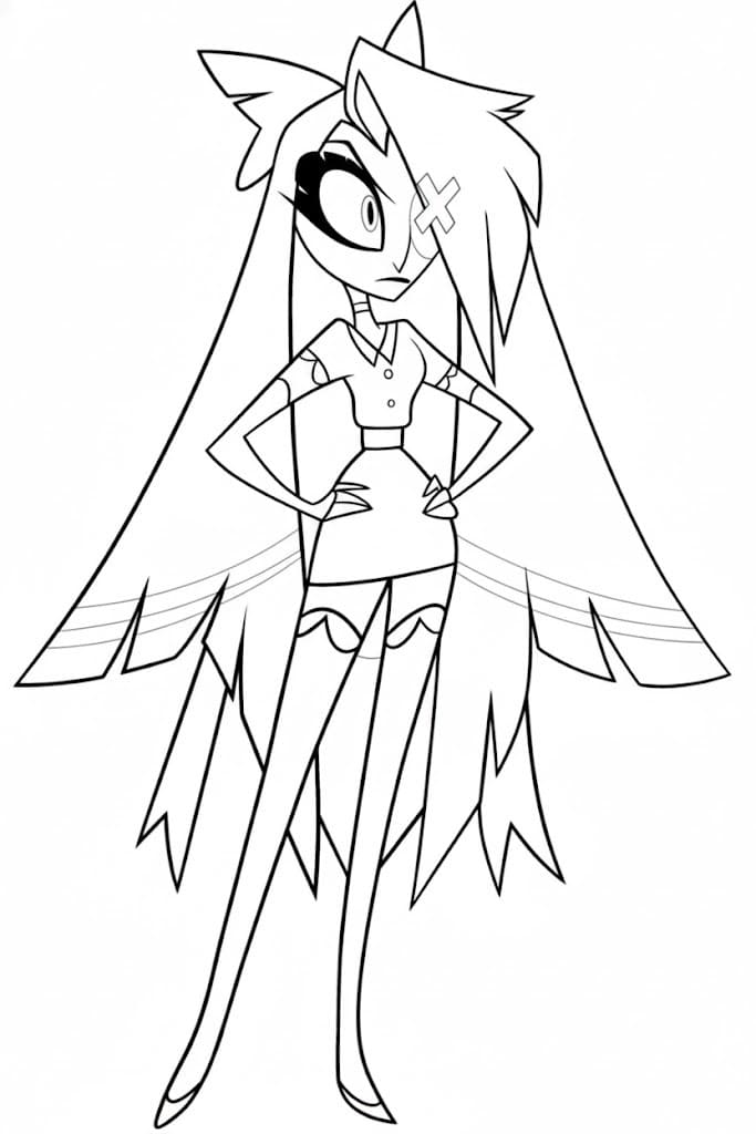 Kolorowanka Hazbin Hotel wydruku prosty