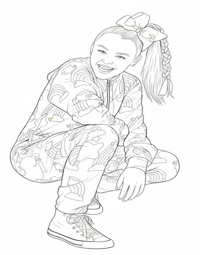 Kolorowanka JoJo Siwa bezpłatny wydruku
