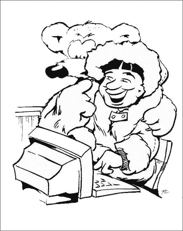 Kolorowanka Komputer Obraz