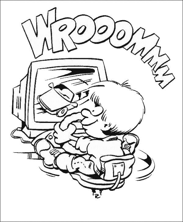 Kolorowanka Komputer bezpłatny dla dzieci