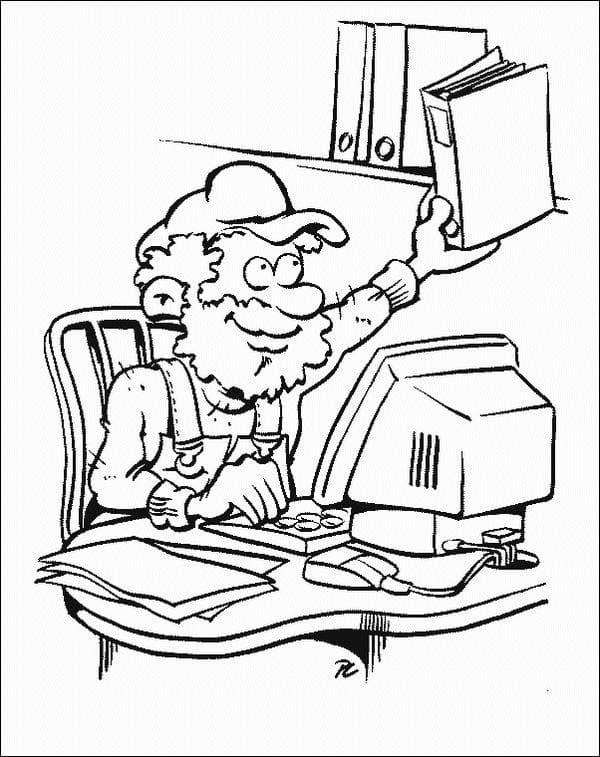 Kolorowanka Komputer bezpłatny podstawowy