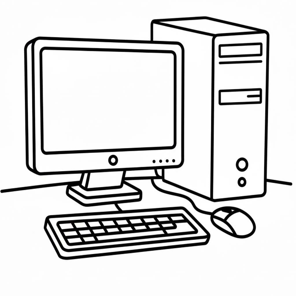 Kolorowanka Komputer bezpłatny
