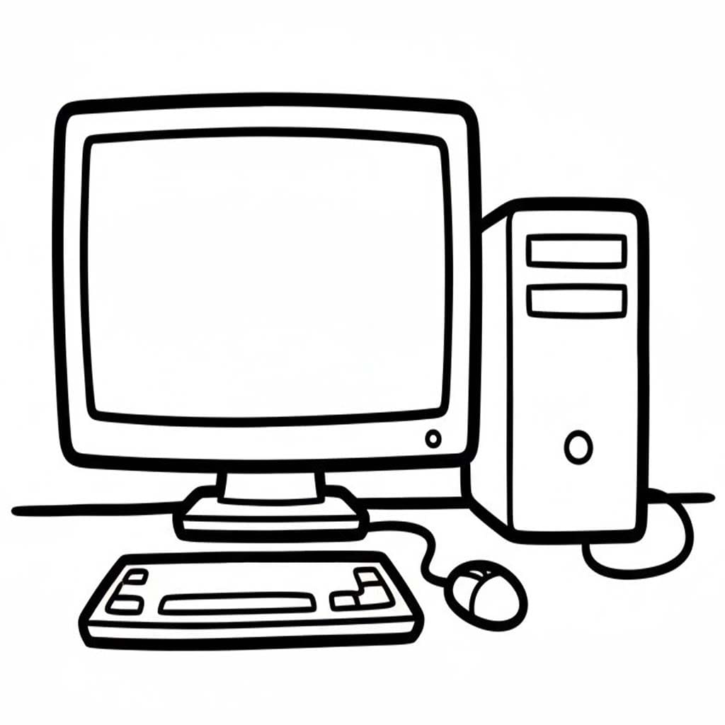 Kolorowanka Komputer wydruku