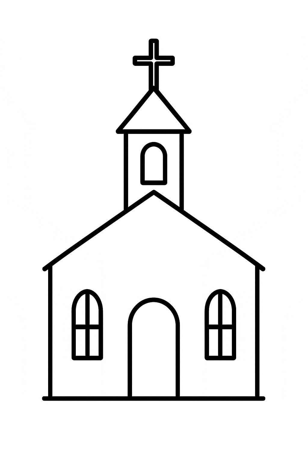 Kolorowanka Kościół wydruku