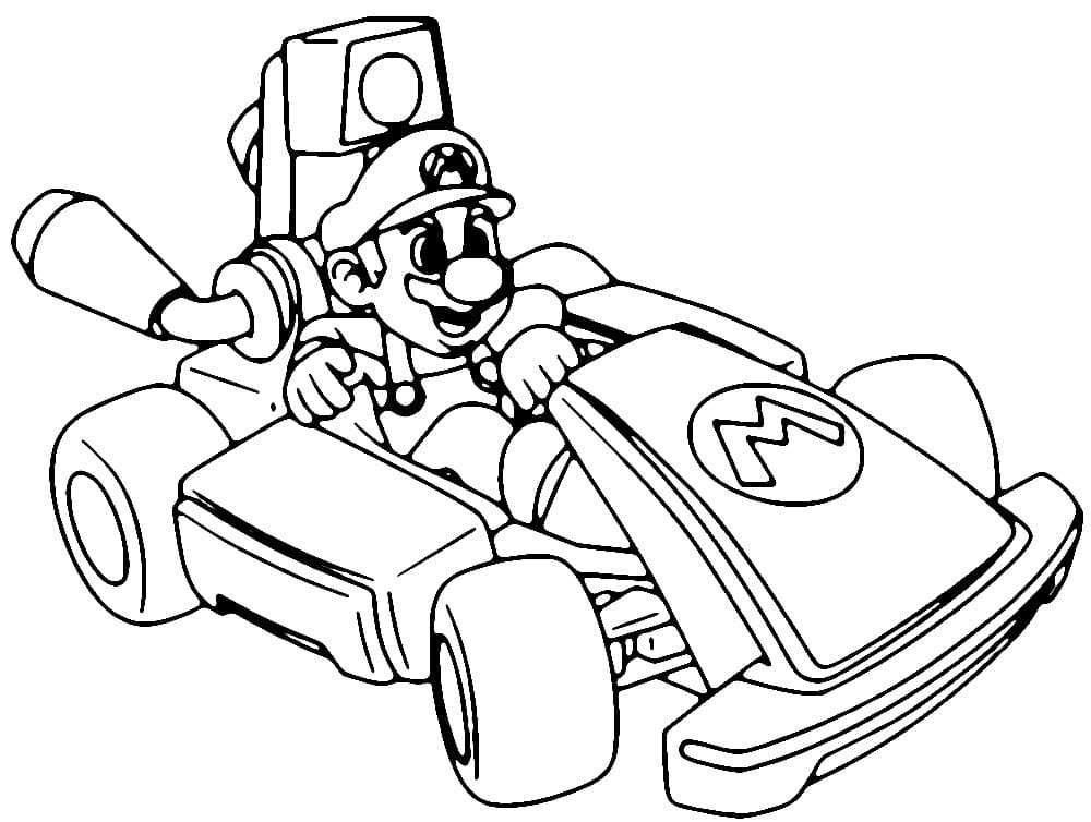 Kolorowanka Mario Kart bezpłatny łatwy