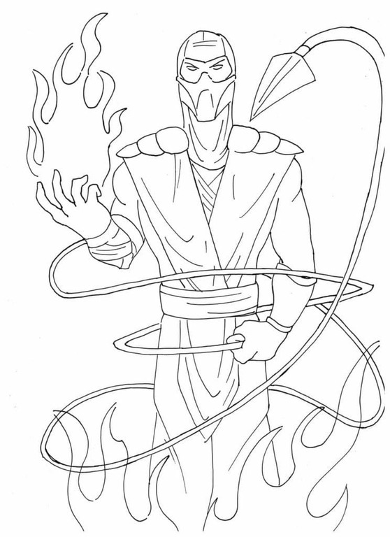 Kolorowanka Mortal Kombat bezpłatny prosty