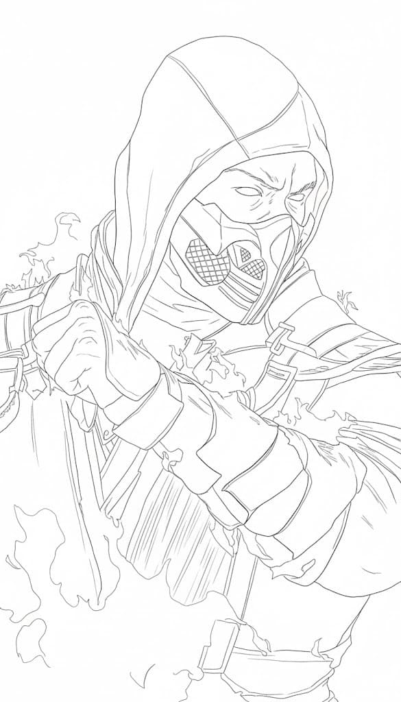 Kolorowanka Mortal Kombat bezpłatny