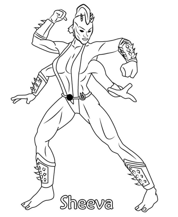 Kolorowanka Mortal Kombat wydruku podstawowy