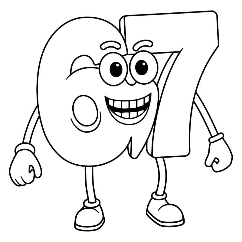 Kolorowanka Narysuj 67 Brainrot prosty