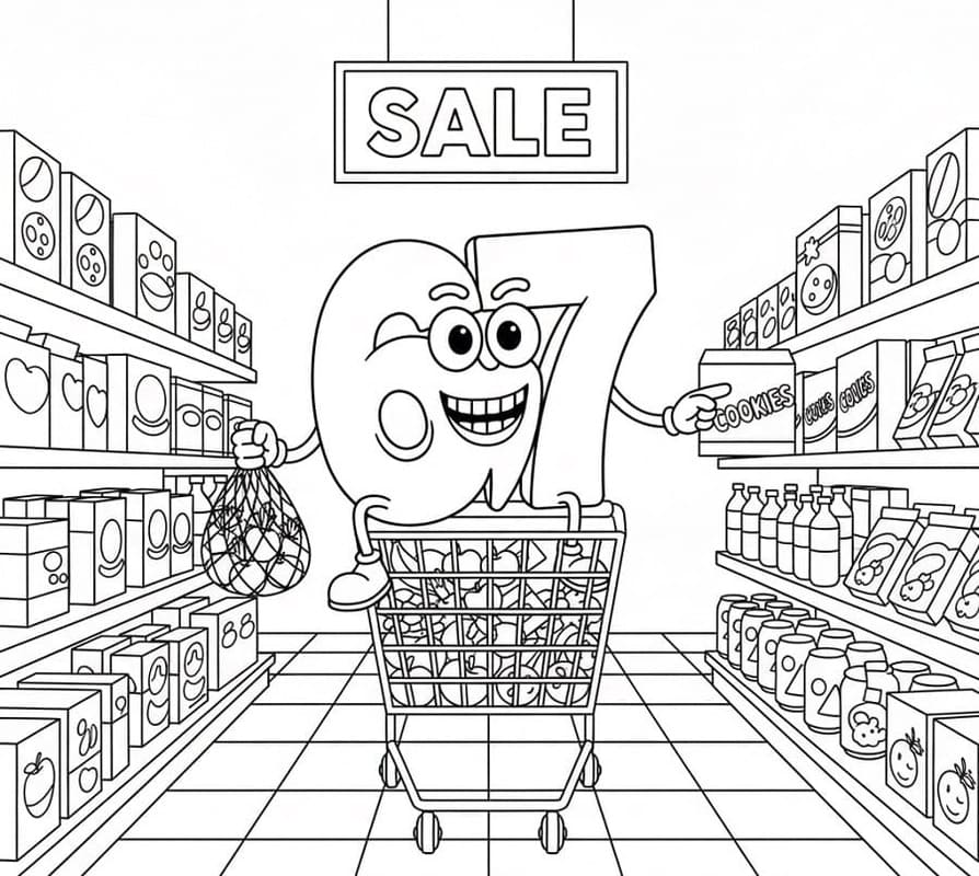 Kolorowanka Narysuj 67 Brainrot wydruku prosty