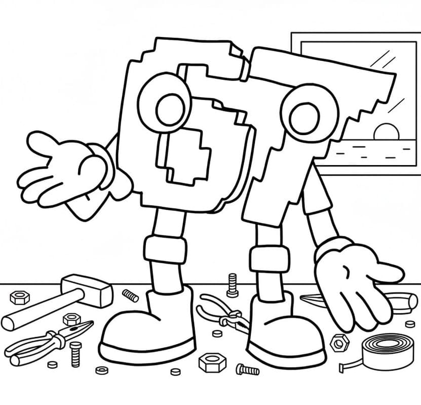 Kolorowanka Narysuj 67 Brainrot