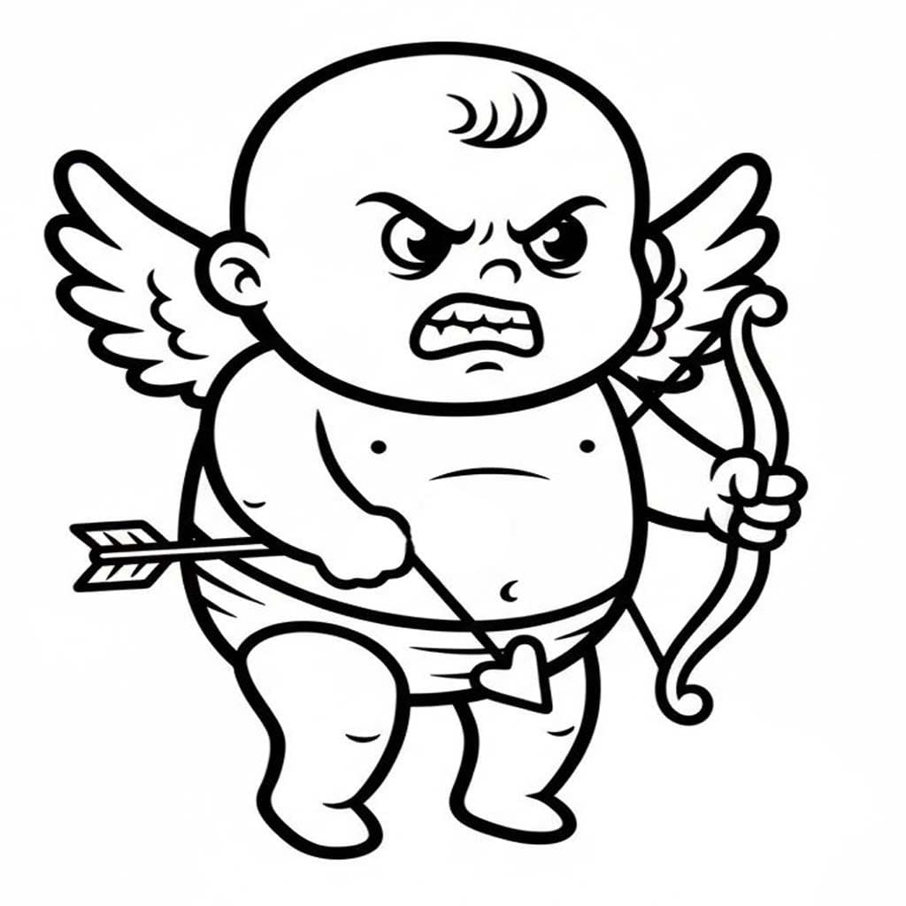 Kolorowanka Narysuj Amorek bezpłatny dla dzieci