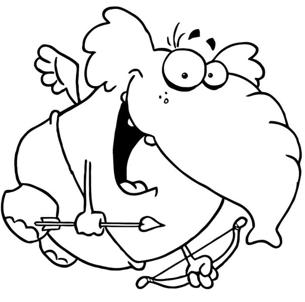 Kolorowanka Narysuj Amorek bezpłatny wydruku podstawowy