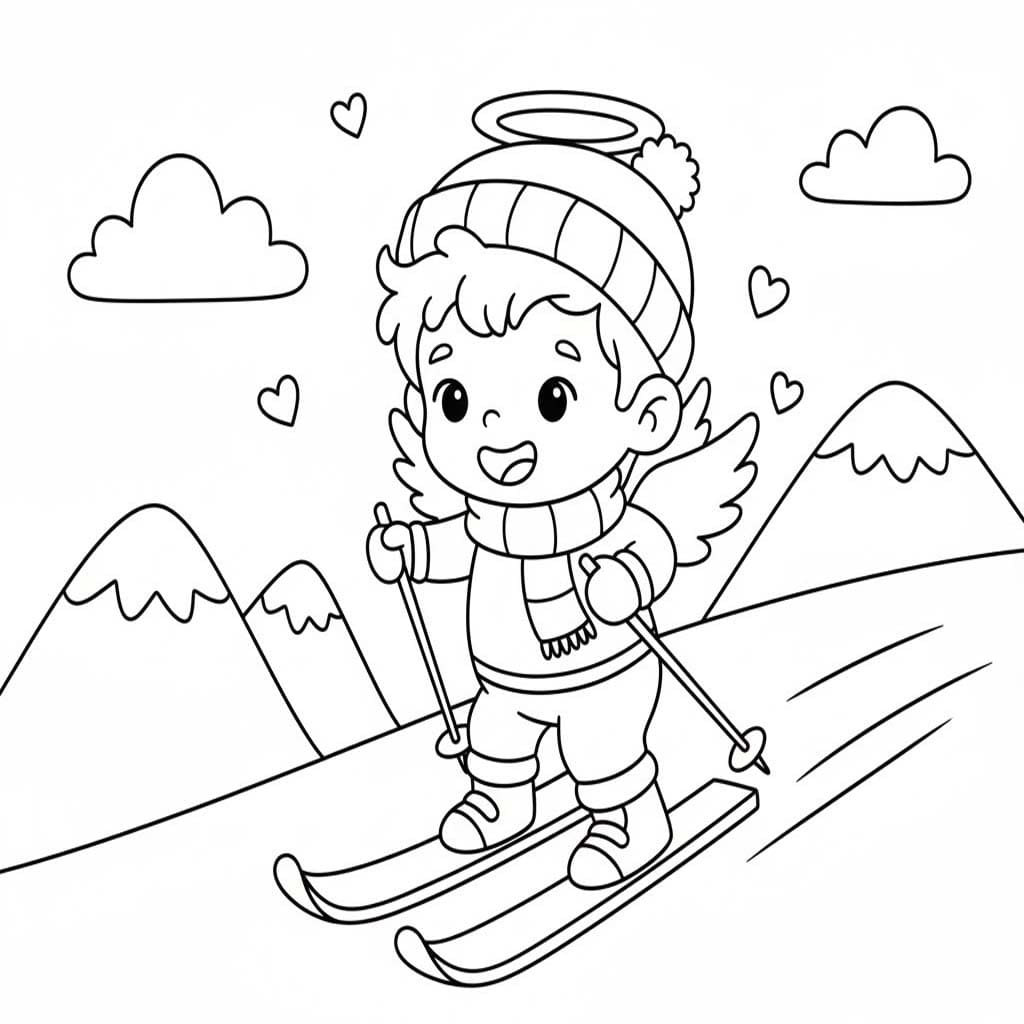 Kolorowanka Narysuj Amorek bezpłatny wydruku