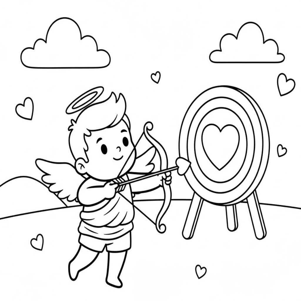 Kolorowanka Narysuj Amorek bezpłatny