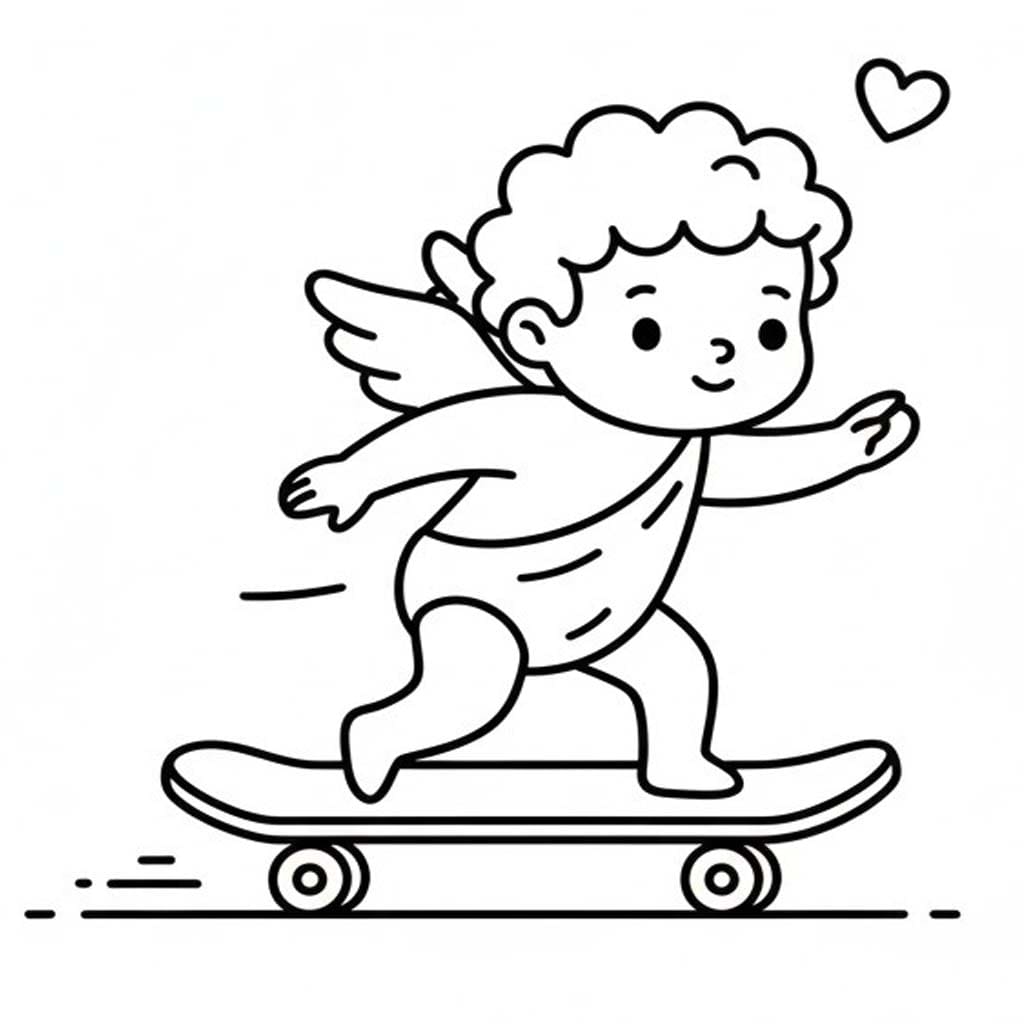 Kolorowanka Narysuj Amorek