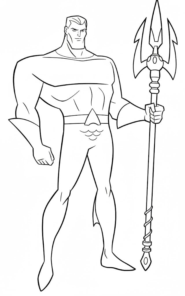 Kolorowanka Narysuj Aquaman bezpłatny dla dzieci