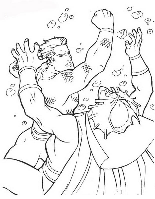 Kolorowanka Narysuj Aquaman bezpłatny łatwy