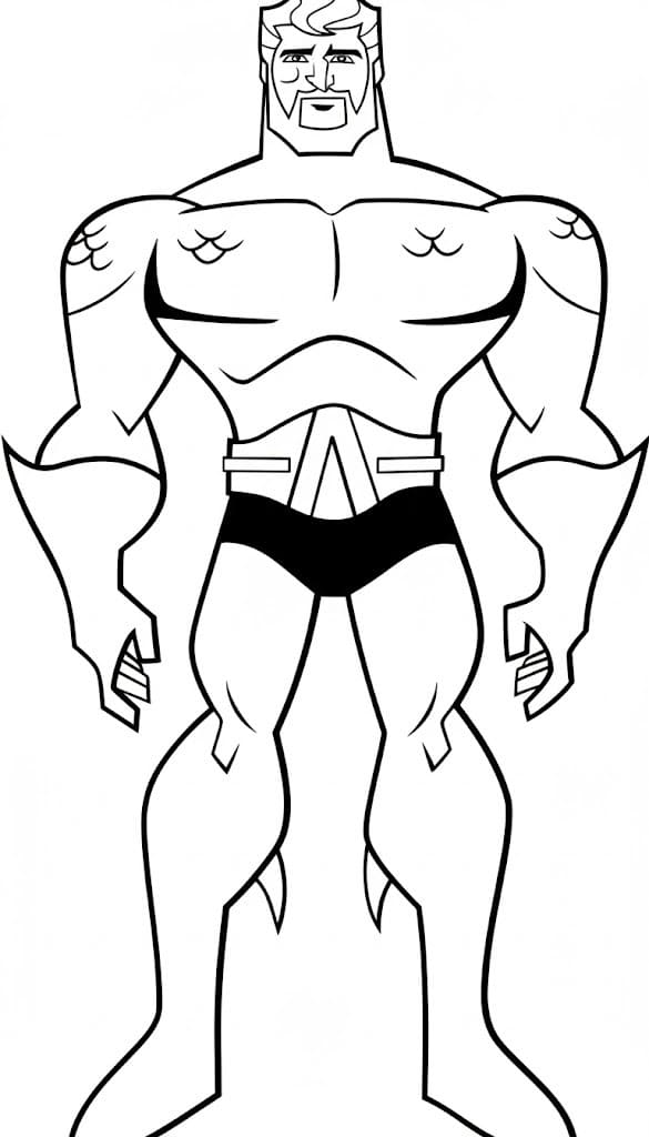 Kolorowanka Narysuj Aquaman podstawowy