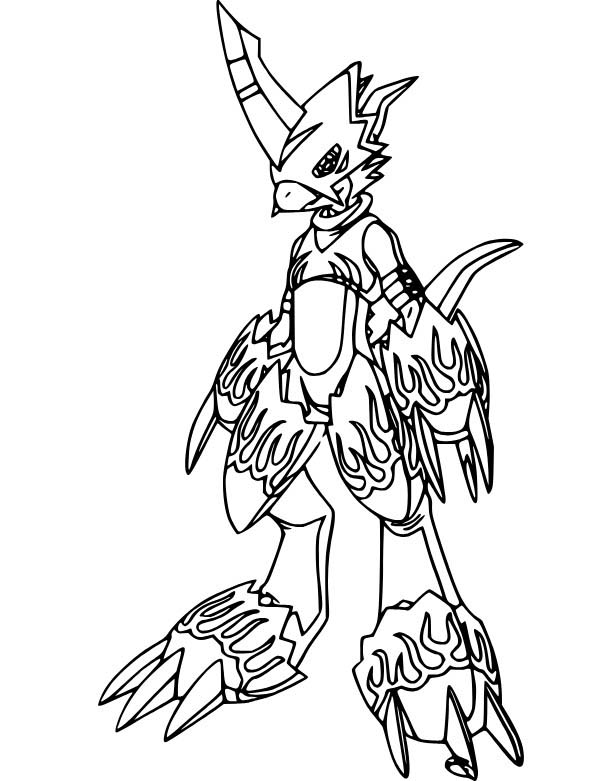 Kolorowanka Narysuj Digimon bezpłatny dla dzieci